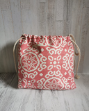 Bolso  manualidades Montenegro rosado estampado