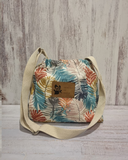 Bolso manualidades Montenegro con asa estampado hojas verano